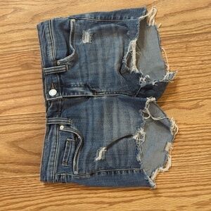 Cut-off distressed denim shorts w/ 2" inseam & stretch, The Astor, Blank NYC 26*
